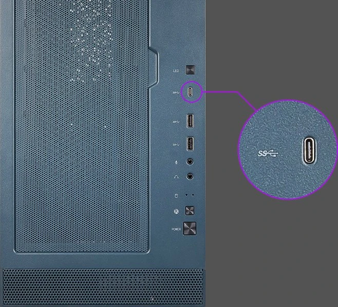MSI MAG Vampiric 300R Pacific Blue, Glasfenster