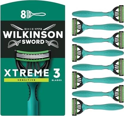 Wilkinson Sword Xtreme 3 Sensitive Einwegrasierer, 8 Stück