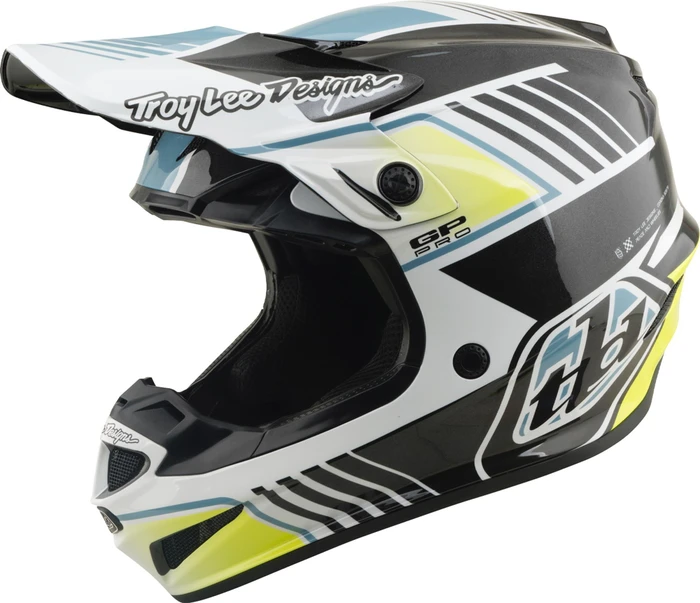 Troy Lee Designs Youth GP Pro Segment Gray schwarz/grau/weiß/gelb