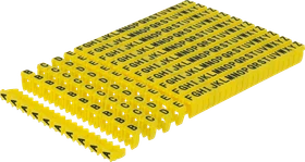 DeLOCK Kabelmarker Clips A-Z, gelb, 260 Stück