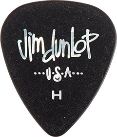 Dunlop Celluloid Black Pick, Heavy, 12-Pack