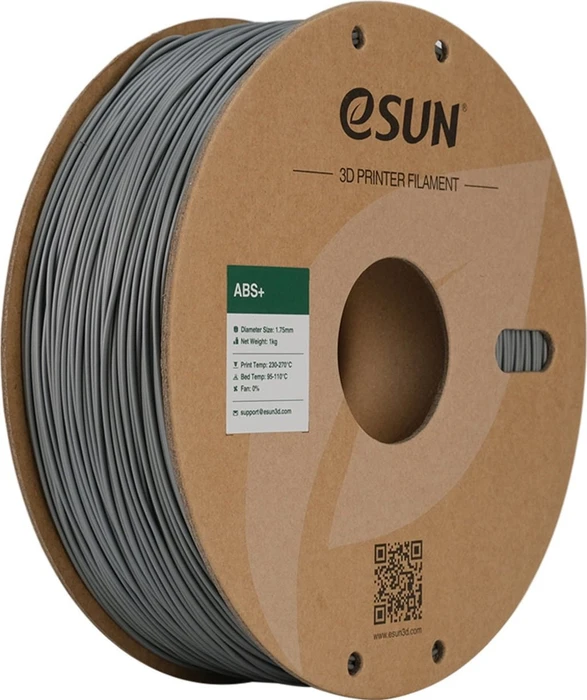 eSUN ABS+, silber, Spule, 1.75mm, 1.00kg