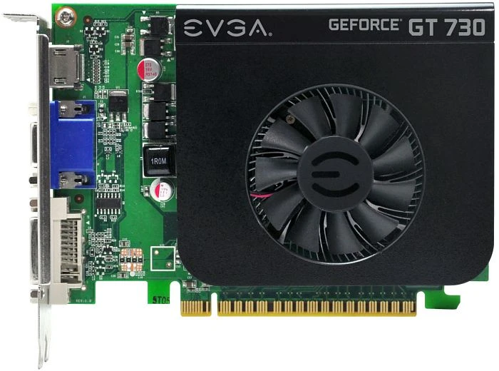EVGA GeForce GT 730, 1GB GDDR5, VGA, DVI, HDMI