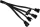 Alphacool 4-Pin auf 4x 4-Pin Verteiler, sleeved, 15cm, schwarz (18682)