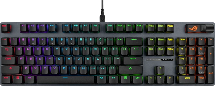 ASUS ROG Strix Scope II X, PBT, LEDs RGB, hot-swap, ROG NX SNOW V2, USB, FR