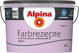 Alpina Farben Farbrezepte Innenfarbe fliederfest matt, 2.5l