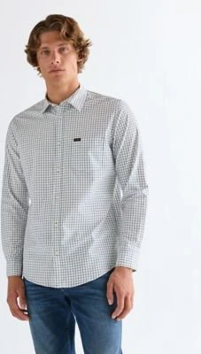 Wrangler Regular 1 Pocket Hemd langarm dusty blue (Herren)