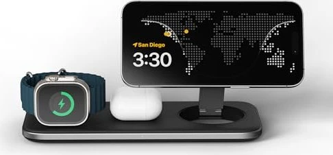 Satechi Qi2 Trio Wireless Charging Pad grau/schwarz