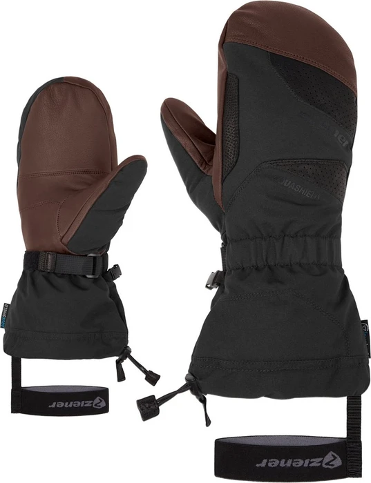 Ziener Gaikus AS AW Skihandschuhe black/dark brown (Herren)