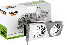 INNO3D GeForce RTX 4070 Ti SUPER Twin X2 OC White, 16GB GDDR6X, HDMI, 3x DP