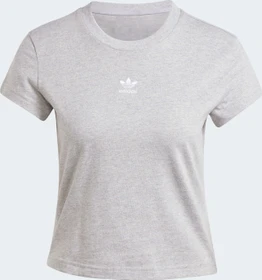 adidas Essentials Slim T-Shirt kurzarm medium grey heather (Damen)
