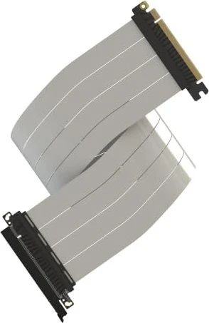 LinkUP AVA5 v2 Riser Kabel, gerade, PCIe 5.0, 700mm, weiß