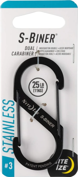 Nite Ize S-Biner Edelstahl Materialkarabiner 68x30mm schwarz