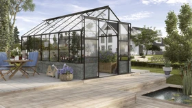Vitavia Cassandra 11500 ESG 3mm Gewächshaus inkl. Sockel alu/anthrazit