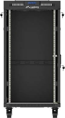 Lanberg 19" Rackschrank 22HE, LCD, freistehend, Flat Pack, V2, Glastür, IP20, RAL 9004, 800mm tief