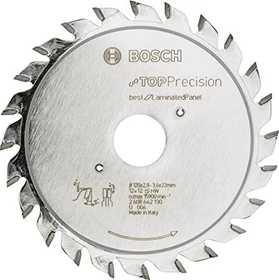 Bosch Professional Top Precision Best for Laminated Panel Kreissägeblatt 24Z, 120x3.6x22mm, 1 Stück