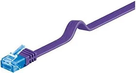 goobay Flach-Patchkabel, Cat6a, U/UTP, RJ-45/RJ-45, 20m, violett