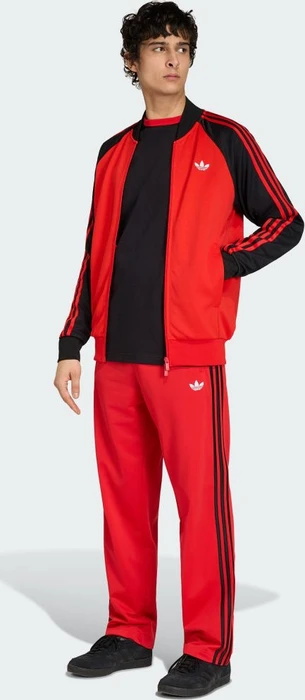 adidas 3-Streifen T-Shirt kurzarm black/vivid red (Herren)