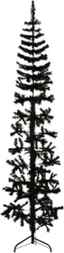vidaXL Künstlicher Weihnachtsbaum halbrund schlank schwarz, 240cm