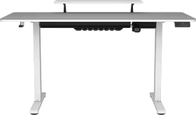 Cougar E-Star 140 Gaming Desk elektrisch höhenverstellbarer Sitz-Steh-Schreibtisch 140x60cm weiß/weiß