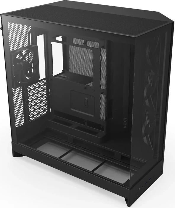 NZXT H9 Flow [2025] Black, schwarz, Glasfenster