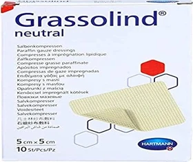Hartmann Grassolind Salbenkompressen steril, 5 x 5cm, 10 Stück