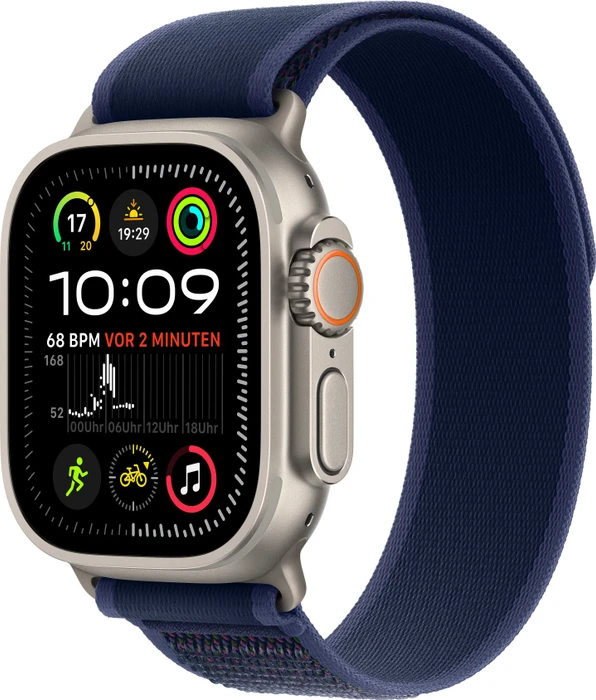 Apple Trail Loop M/L für Apple Watch Ultra (49mm) blau/titan natur