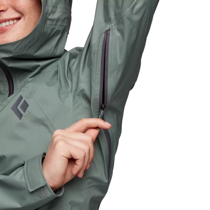 Black Diamond StormLine Stretch Rain Shell Funktionsjacke laurel green (Damen)