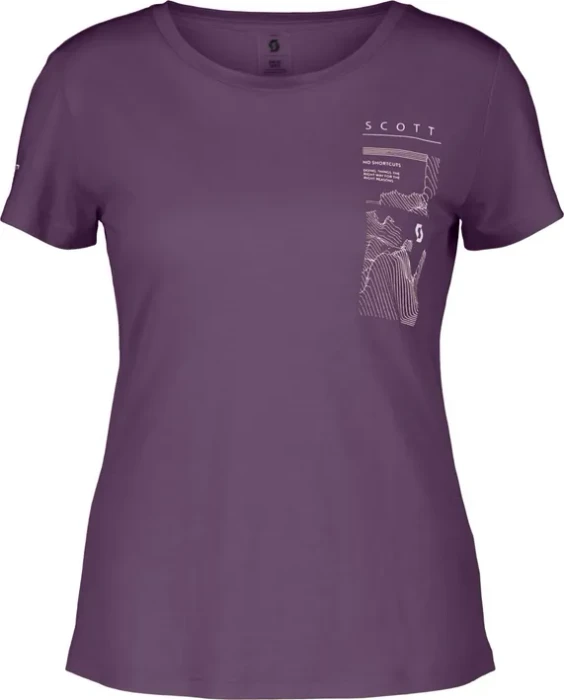 Scott Defined Merino Graphic Trikot kurzarm vivid purple (Damen)