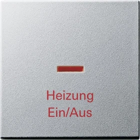 Gira System 55 Wippe mit Aufdruck "Heizung Ein/Aus", alu