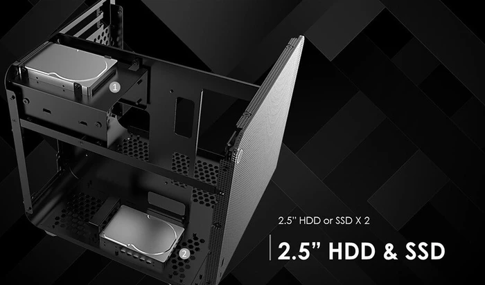 Raijintek Metis Evo TGS, weiß/schwarz, Glasfenster, Mini-ITX