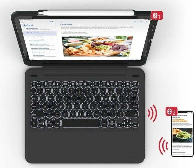 ZAGG Slim Book Go für iPad Pro 12.9" 3. Gen, schwarz, DE