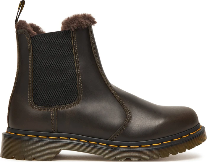 Dr. Martens 2976 Leonore Faux Fur Lined Soft Leather Chelsea Boots dark brown (Damen)