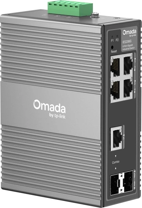 TP-Link Omada IES Industrial Railmount Gigabit Smart Switch, 4x RJ-45, 1x SFP, 1x RJ-45/SFP