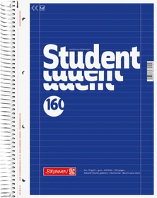 Brunnen Student Collegeblock, A4, Lineatur 27, blau, 160 Blatt