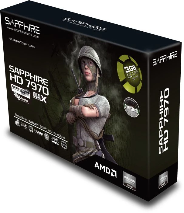 Sapphire Radeon HD 7970 OC, 3GB GDDR5, DVI, HDMI, 2x mDP, full retail