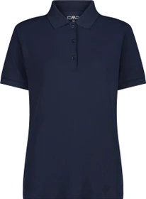 CMP Uni Pique Poloshirt kurzarm schwarz/blau (Damen)