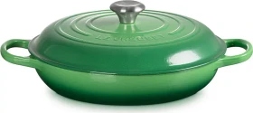 Le Creuset Gourmet-Profitopf Bräter aus Gusseisen rund 28cm 2.8l bamboo green