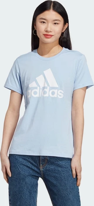 adidas Loungewear Essentials Logo T-Shirt kurzarm blue dawn/white (Damen)