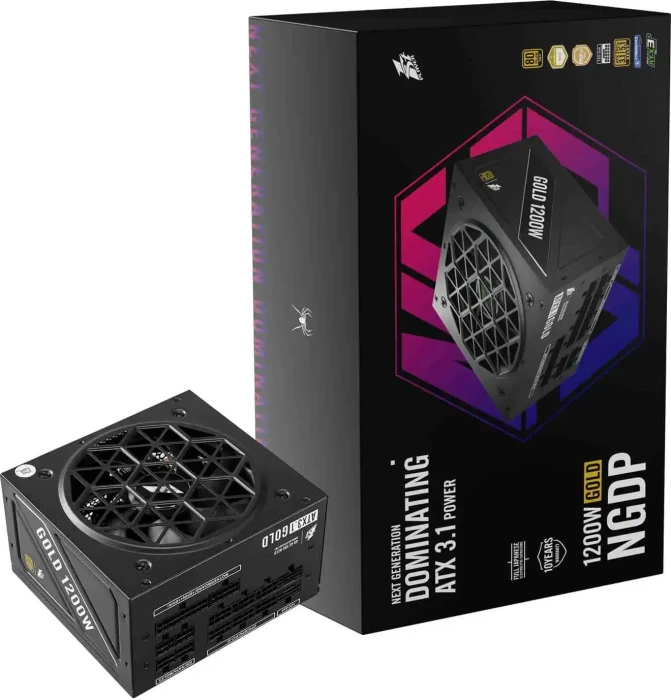 1st Player NGDP Gold schwarz 1200W, ATX 3.1