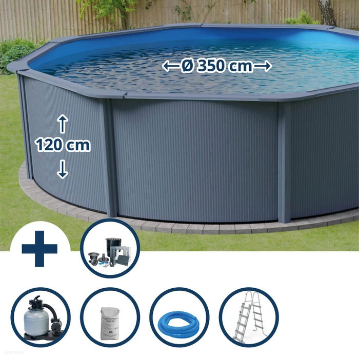 Summer Fun California Stahlwandpool rund 350x120cm