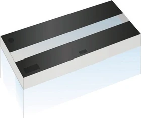 Juwel Klappensatz 100/40 II, 2-teilig, schwarz