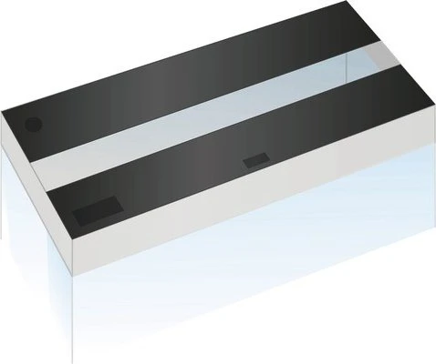 Juwel Klappensatz 100/40 II, 2-teilig, schwarz