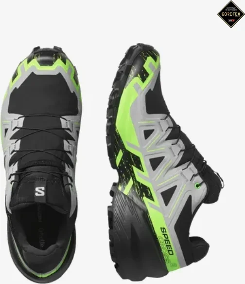 Salomon Speedcross 6 GTX black/alloy/green gecko (Herren)