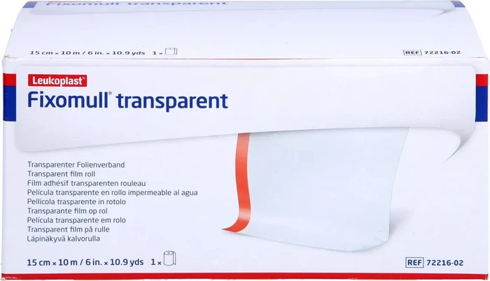 BSN medical Leukoplast Fixomull transparent, 15cm x 10m, 1 Stück