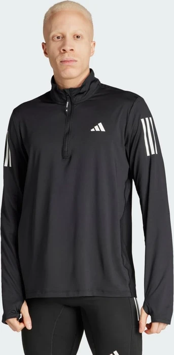 adidas Own The Run Half-Zip Laufshirt langarm schwarz (Herren)