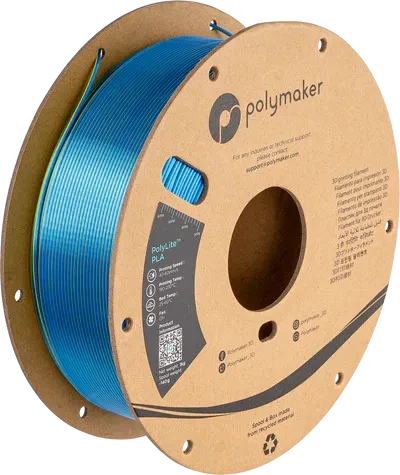 Polymaker Panchroma Dual Silk PLA, Chameleon (Yellow-Blue), Spule, 1.75mm, 1.00kg