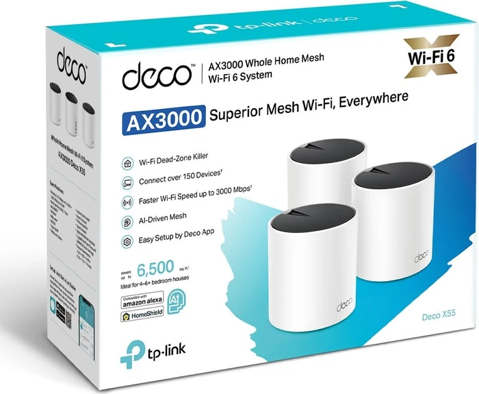 TP-Link Deco X55, AX3000, 3er-Pack