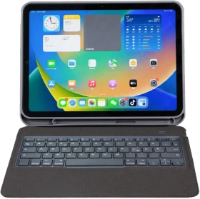 Deqster Slim Keyboard 2 für iPad 10, grau, DE