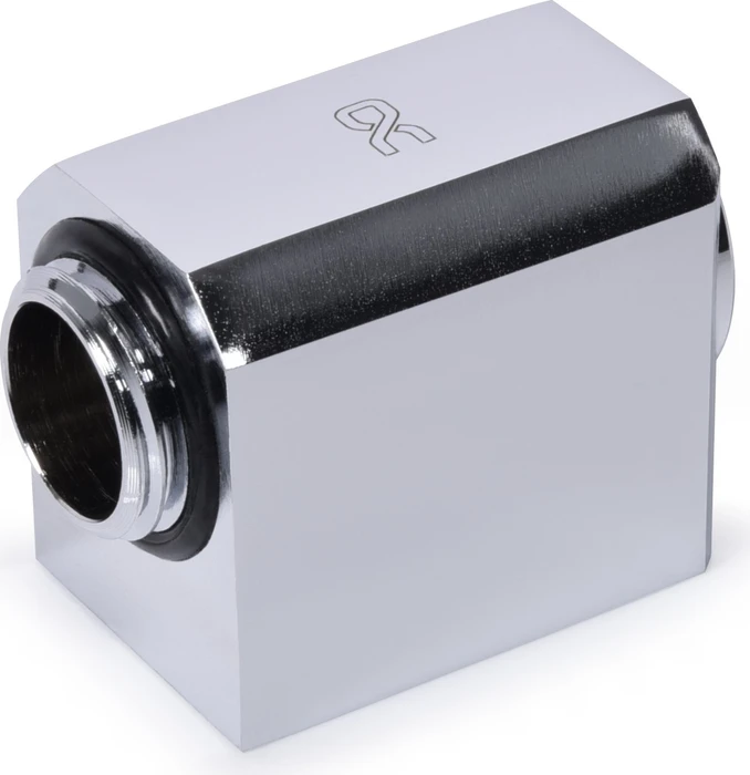 Alphacool Low Profile ES L-Verbinder drehbar G1/4" AG auf G1/4" IG, chrome